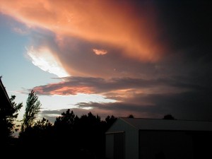 sunset thundercloud